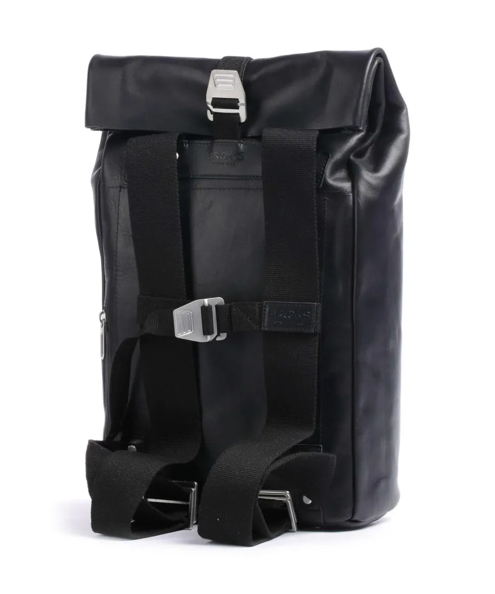 Pickwick Leather Small Rolltop Rucksack 13″ genarbtes Rindsleder schwarz