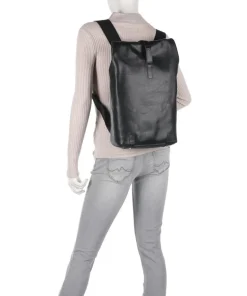 Pickwick Leather Small Rolltop Rucksack 13″ genarbtes Rindsleder schwarz