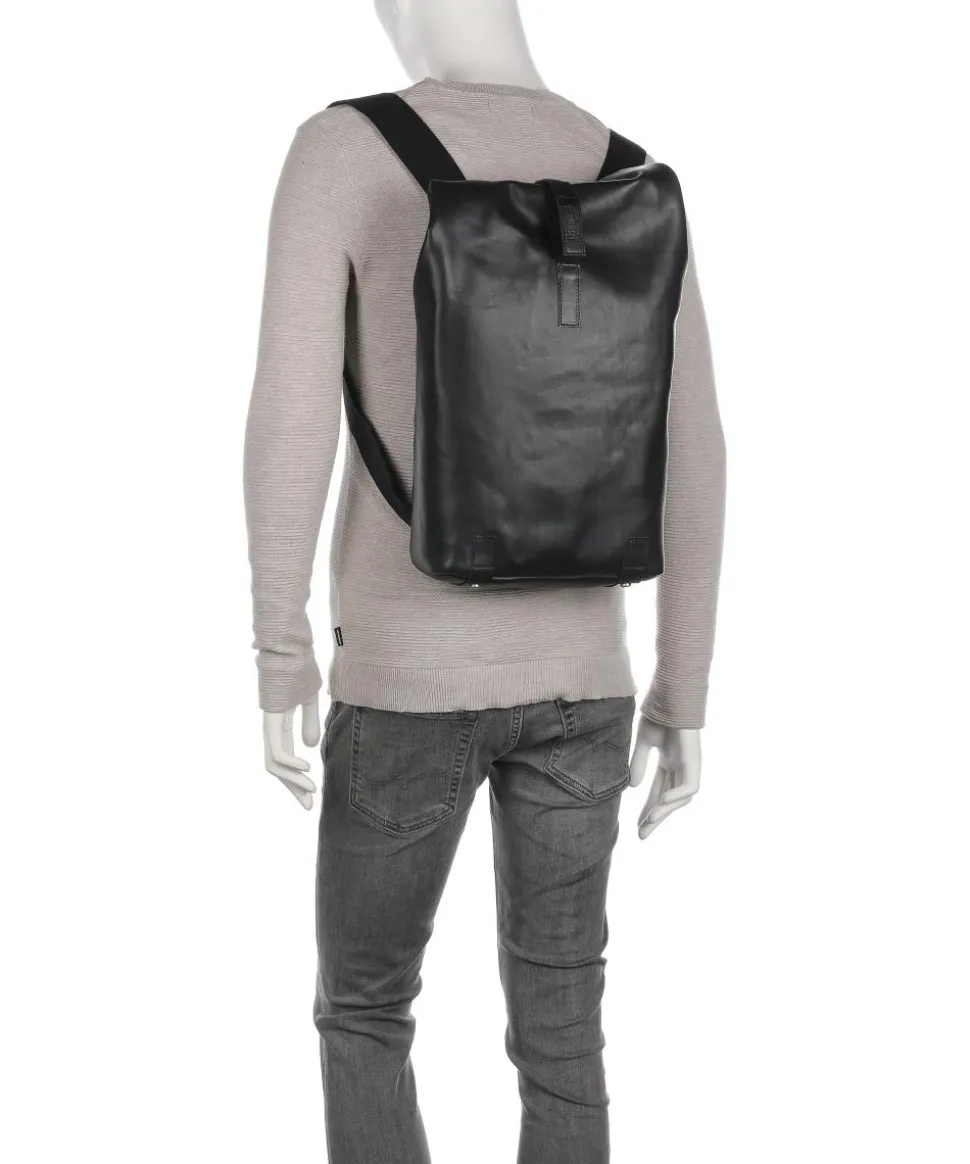 Pickwick Leather Small Rolltop Rucksack 13″ genarbtes Rindsleder schwarz