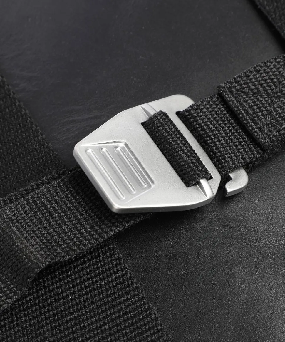 Pickwick Leather Small Rolltop Rucksack 13″ genarbtes Rindsleder schwarz