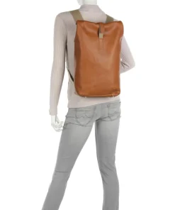 Pickwick Leather Small Rolltop Rucksack 13″ genarbtes Rindsleder cognac