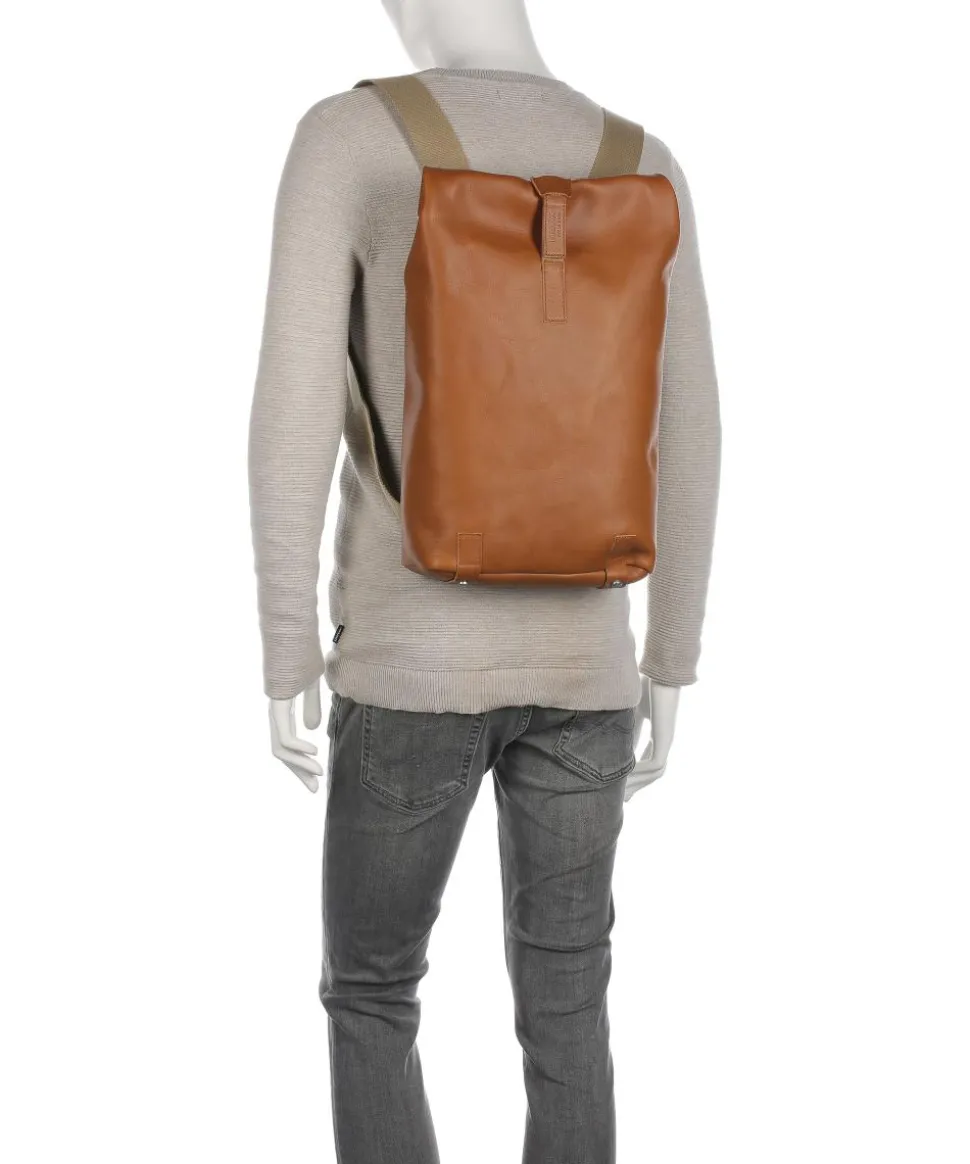 Pickwick Leather Small Rolltop Rucksack 13″ genarbtes Rindsleder cognac