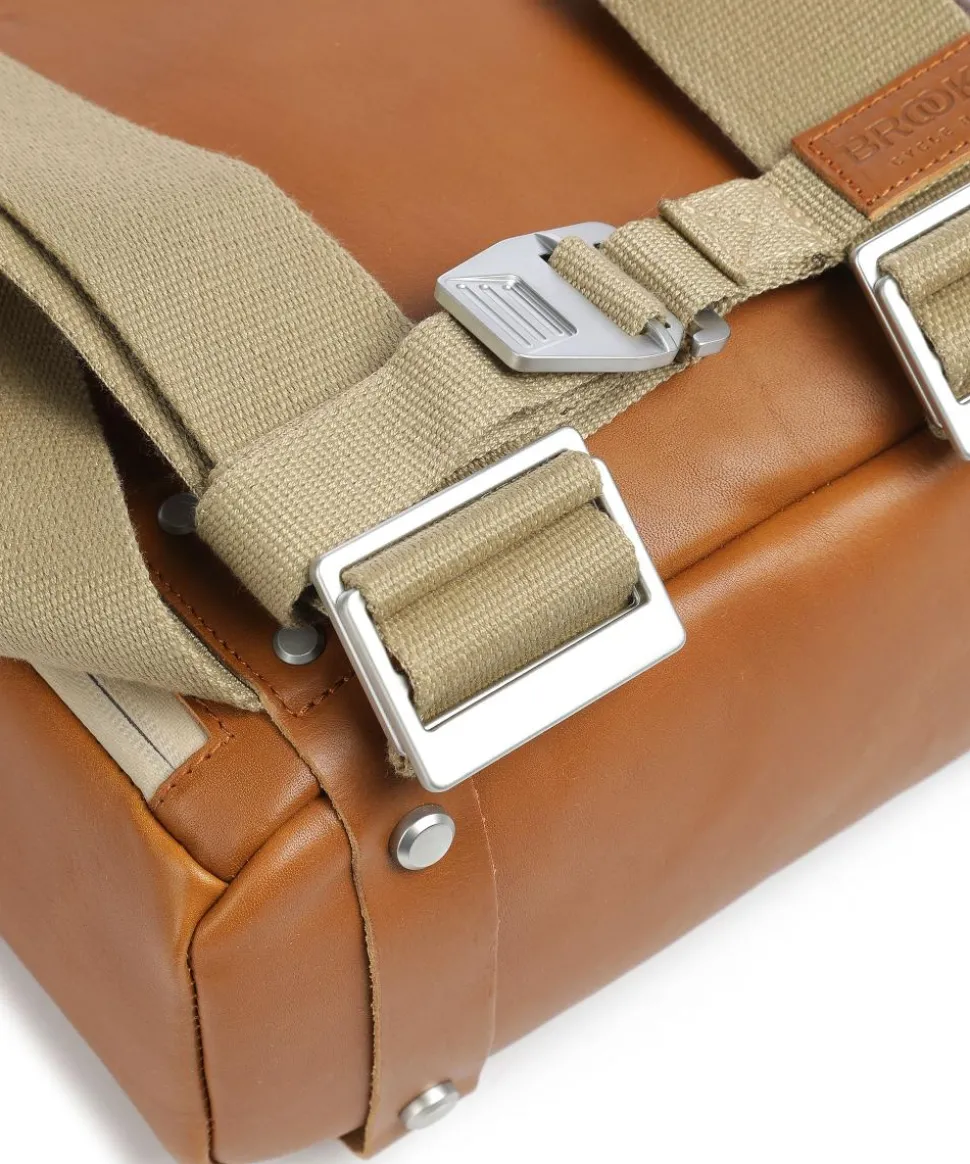 Pickwick Leather Small Rolltop Rucksack 13″ genarbtes Rindsleder cognac