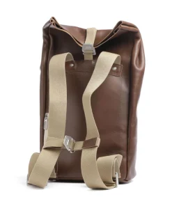 Pickwick Leather Small Rolltop Rucksack 13″ genarbtes Rindsleder dunkelbraun