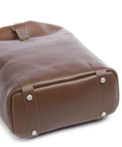 Pickwick Leather Small Rolltop Rucksack 13″ genarbtes Rindsleder dunkelbraun