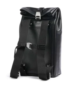 Pickwick Reflective Leather Small Rolltop Rucksack 13″ Canvas schwarz