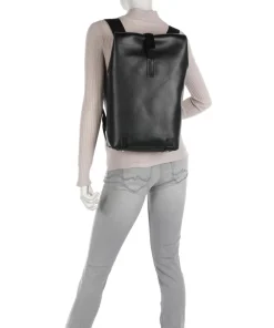 Pickwick Reflective Leather Small Rolltop Rucksack 13″ Canvas schwarz