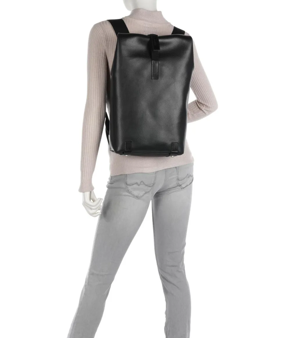 Pickwick Reflective Leather Small Rolltop Rucksack 13″ Canvas schwarz