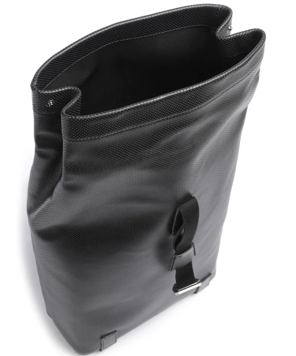 Pickwick Reflective Leather Small Rolltop Rucksack 13″ Canvas schwarz