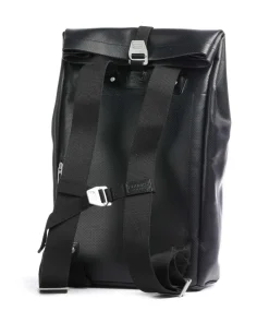 Pickwick Reflective Leather Large Rolltop Rucksack 15″ Canvas schwarz
