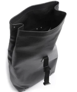 Pickwick Reflective Leather Large Rolltop Rucksack 15″ Canvas schwarz