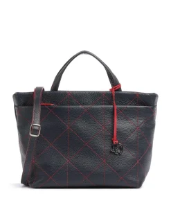 Pienza Handtasche genarbtes Leder dunkelblau