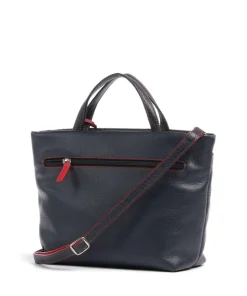 Pienza Handtasche genarbtes Leder dunkelblau