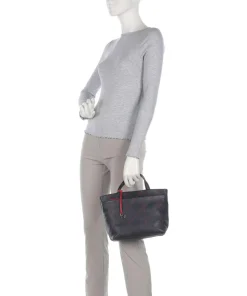 Pienza Handtasche genarbtes Leder dunkelblau