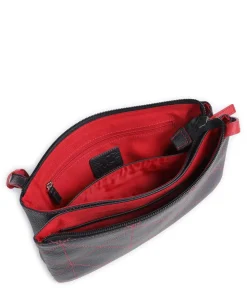 Pienza Umhängetasche genarbtes Leder dunkelblau