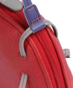 Pienza Umhängetasche genarbtes Leder rot