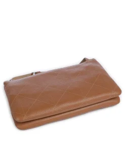 Pienza Umhängetasche genarbtes Leder cognac