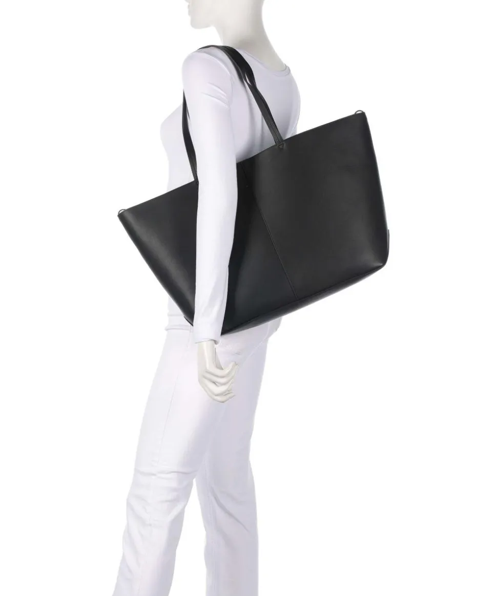 Pija Shopper fein genarbtes Rindsleder schwarz