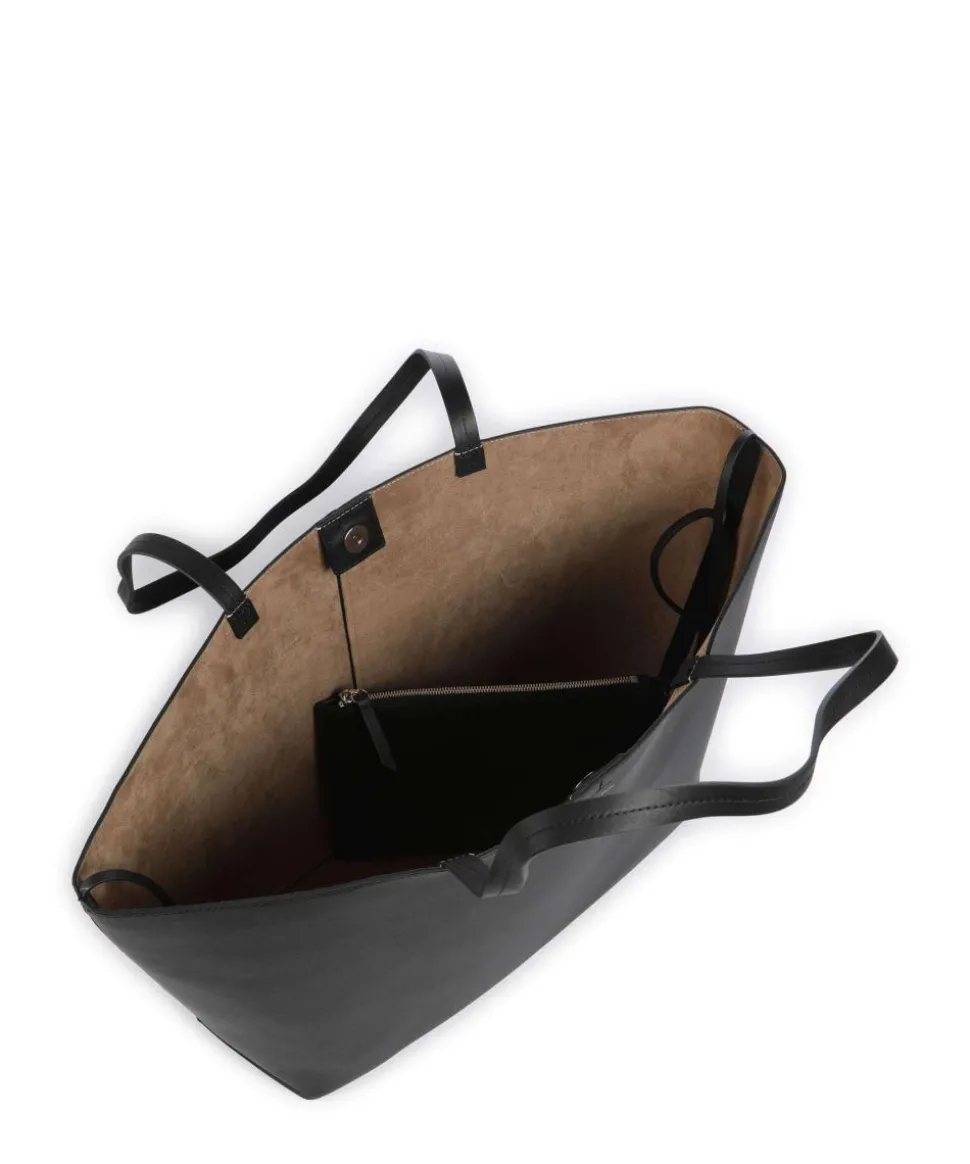 Pija Shopper fein genarbtes Rindsleder schwarz