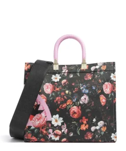 Pink Flowers Handtasche Kunststoff mehrfarbig