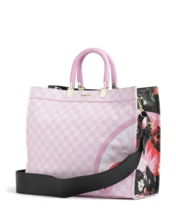 Pink Flowers Handtasche Kunststoff mehrfarbig