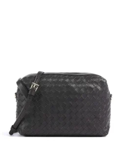 Piuma Kaia Umhängetasche fein genarbtes Leder dunkelbraun