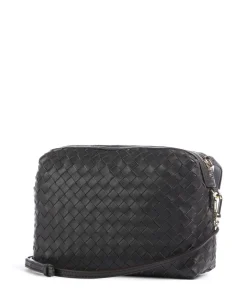 Piuma Kaia Umhängetasche fein genarbtes Leder dunkelbraun