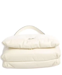 Piuma_Lucido Puffer Schultertasche fein genarbtes Rindsleder elfenbein