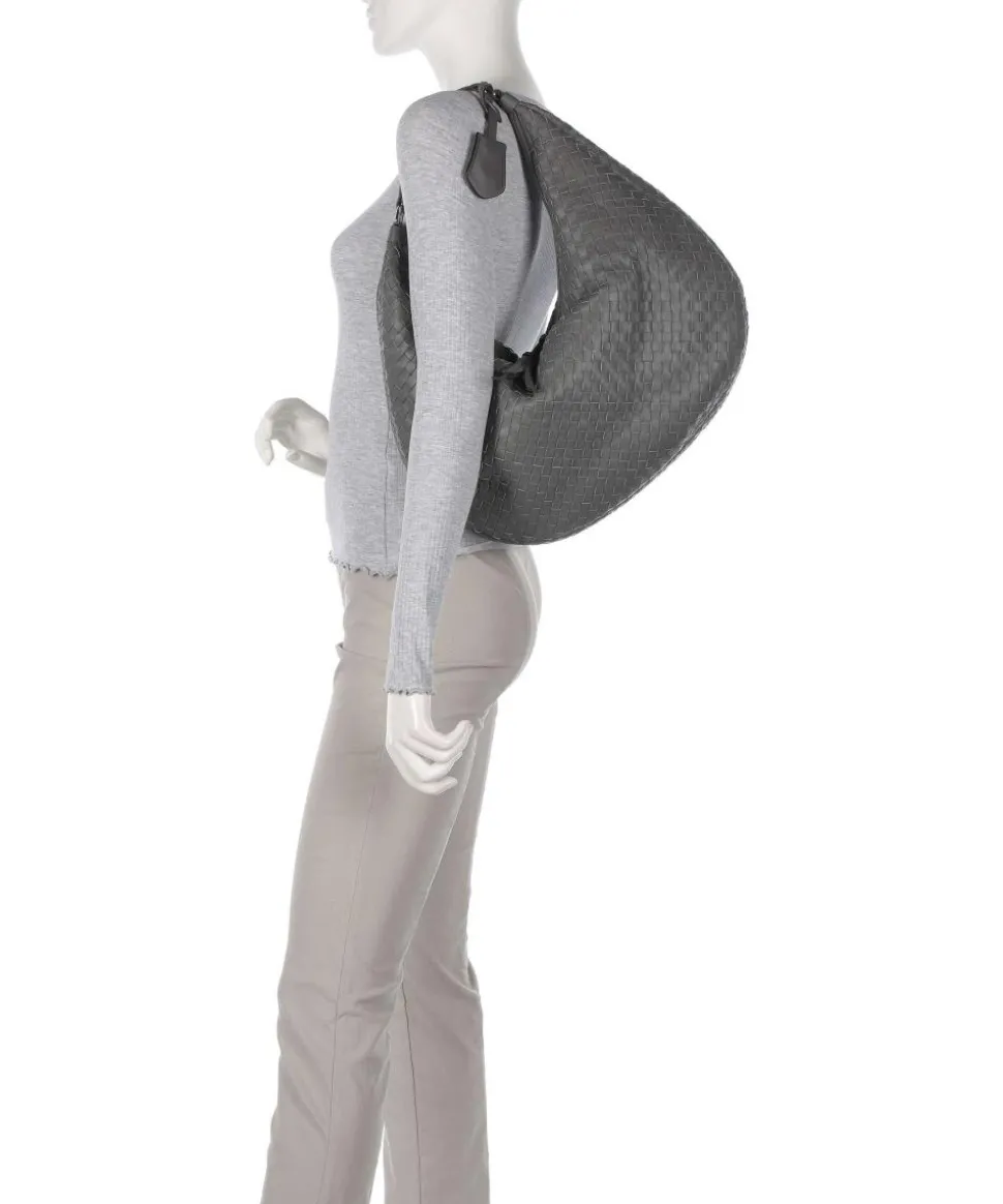 Piuma Nana Beuteltasche Lammleder grau