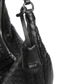 Piuma Nana Small Beuteltasche fein genarbtes Leder schwarz