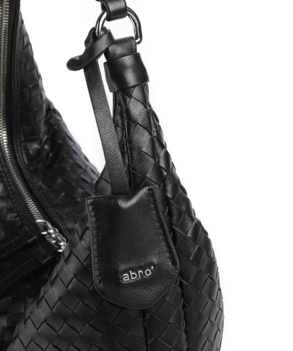 Piuma Nana Small Beuteltasche fein genarbtes Leder schwarz