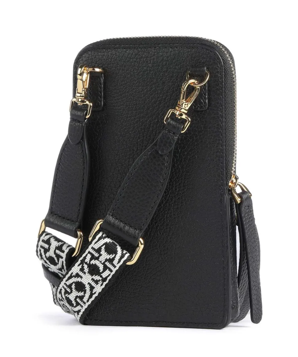 Pixie Handytasche genarbtes Rindsleder schwarz