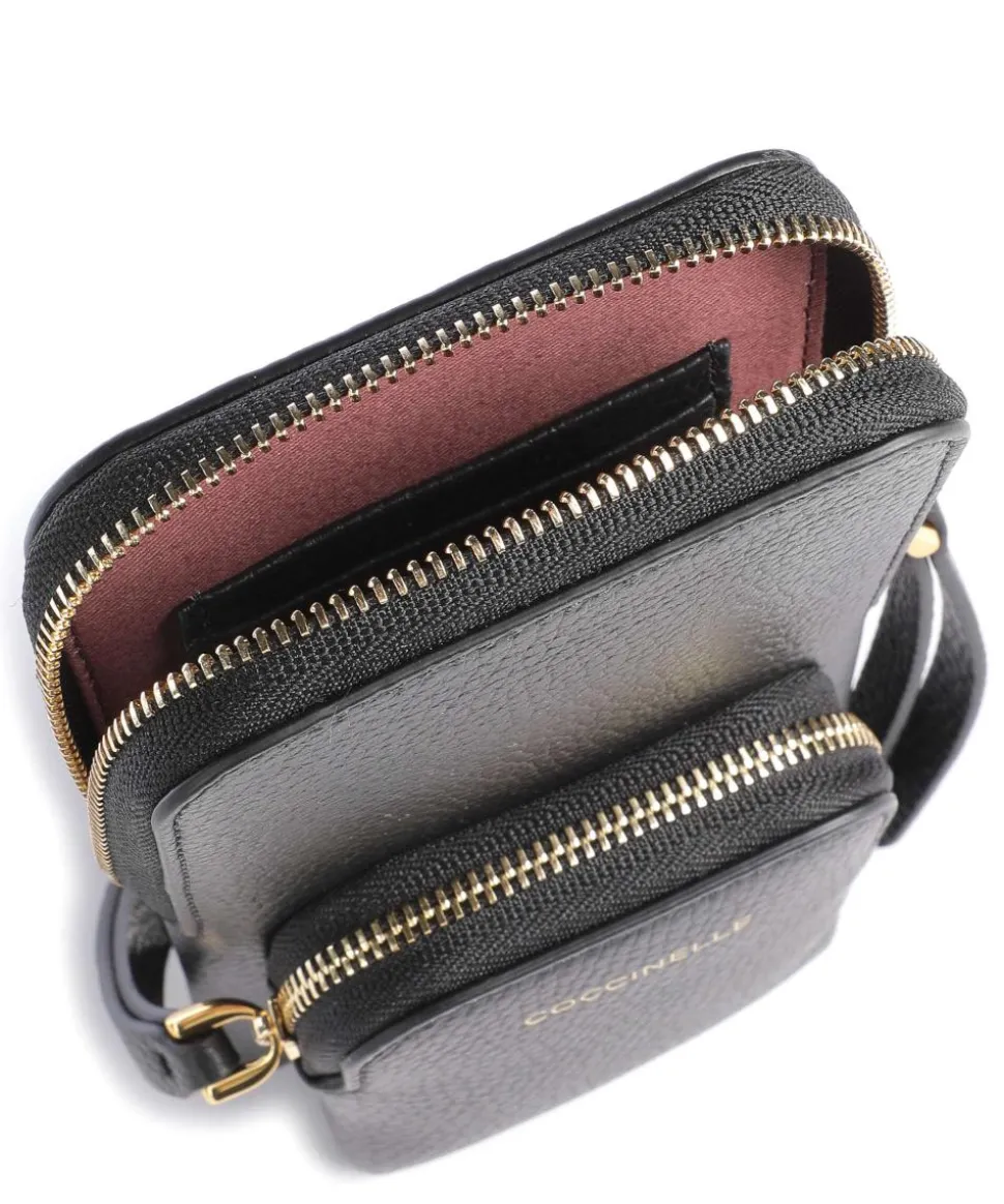 Pixie Handytasche genarbtes Rindsleder schwarz