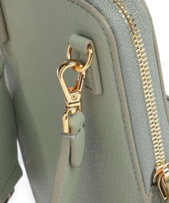 Pixie Handytasche genarbtes Rindsleder graugrün