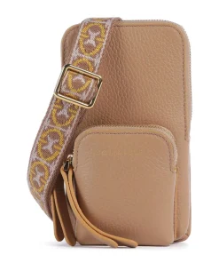 Pixie Handytasche genarbtes Rindsleder hellbraun