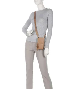 Pixie Handytasche genarbtes Rindsleder hellbraun