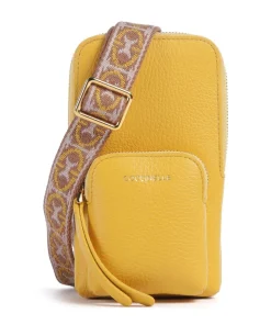 Pixie Handytasche genarbtes Rindsleder senfgelb