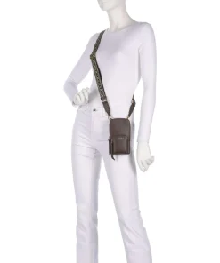 Pixie Handytasche genarbtes Rindsleder dunkelbraun