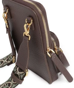 Pixie Handytasche genarbtes Rindsleder dunkelbraun