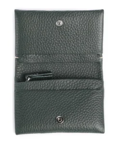 Play Small Geldbörse genarbtes Rindsleder dunkelgrün