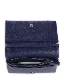 Play Small Geldbörse genarbtes Rindsleder dunkelblau