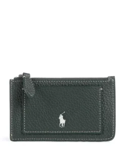 Play Small Kreditkartenetui genarbtes Rindsleder dunkelgrün