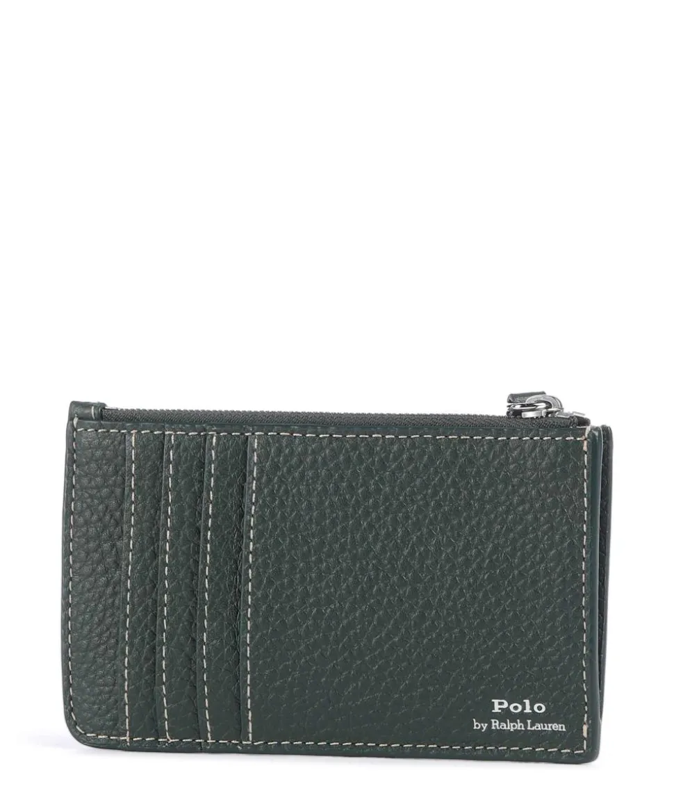 Play Small Kreditkartenetui genarbtes Rindsleder dunkelgrün