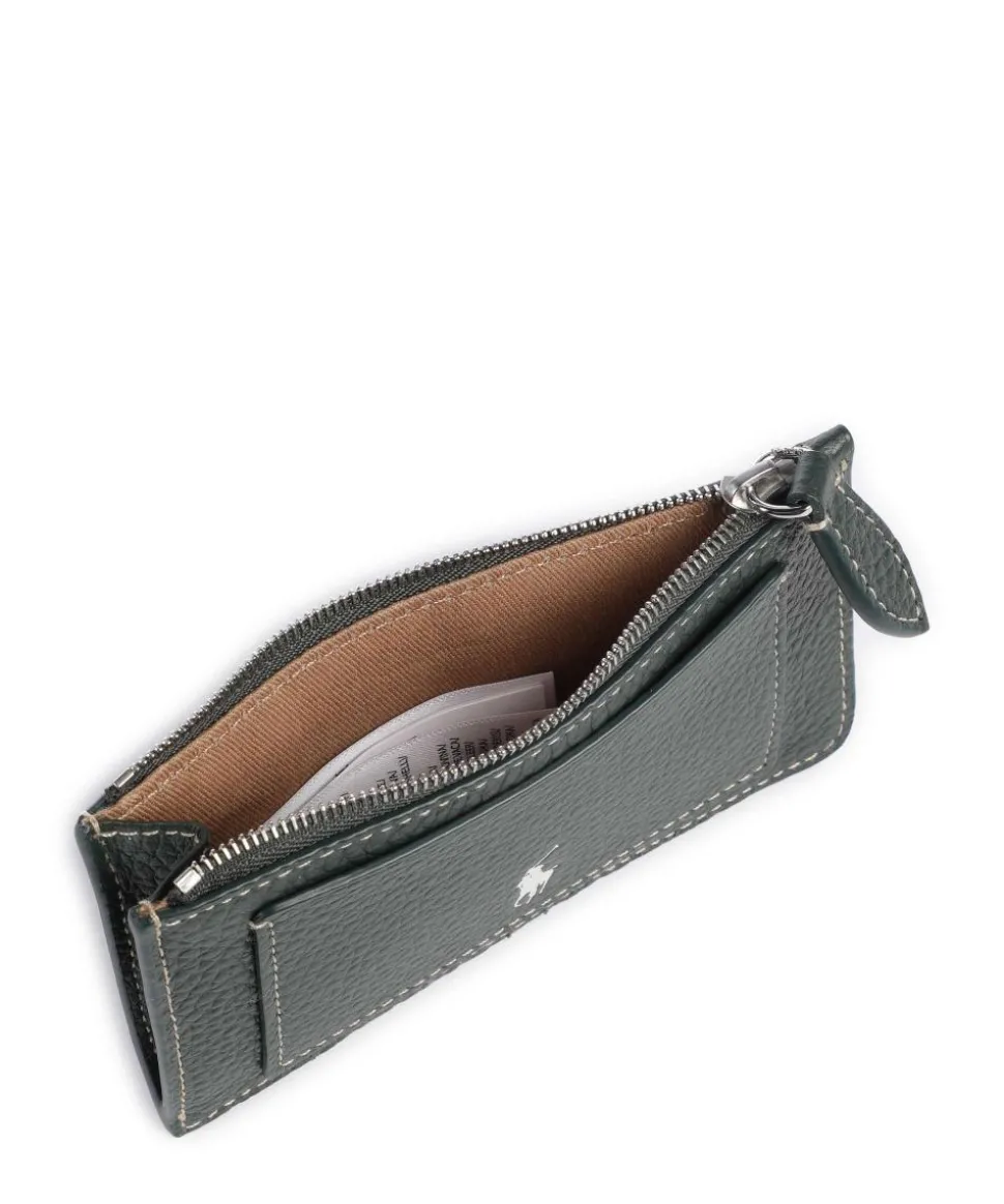 Play Small Kreditkartenetui genarbtes Rindsleder dunkelgrün