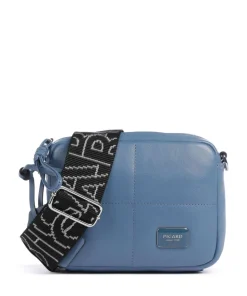 Plaza Umhängetasche weiches Rindsleder blaugrau