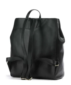 Pockets Icon Rucksack fein genarbtes Rindsleder schwarz