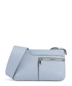 Pockets Icon Umhängetasche fein genarbtes Rindsleder hellblau