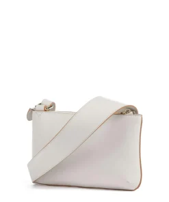 Pockets Icon Umhängetasche fein genarbtes Rindsleder elfenbein