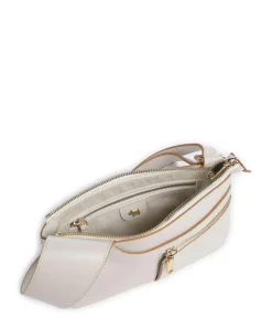 Pockets Icon Umhängetasche fein genarbtes Rindsleder elfenbein