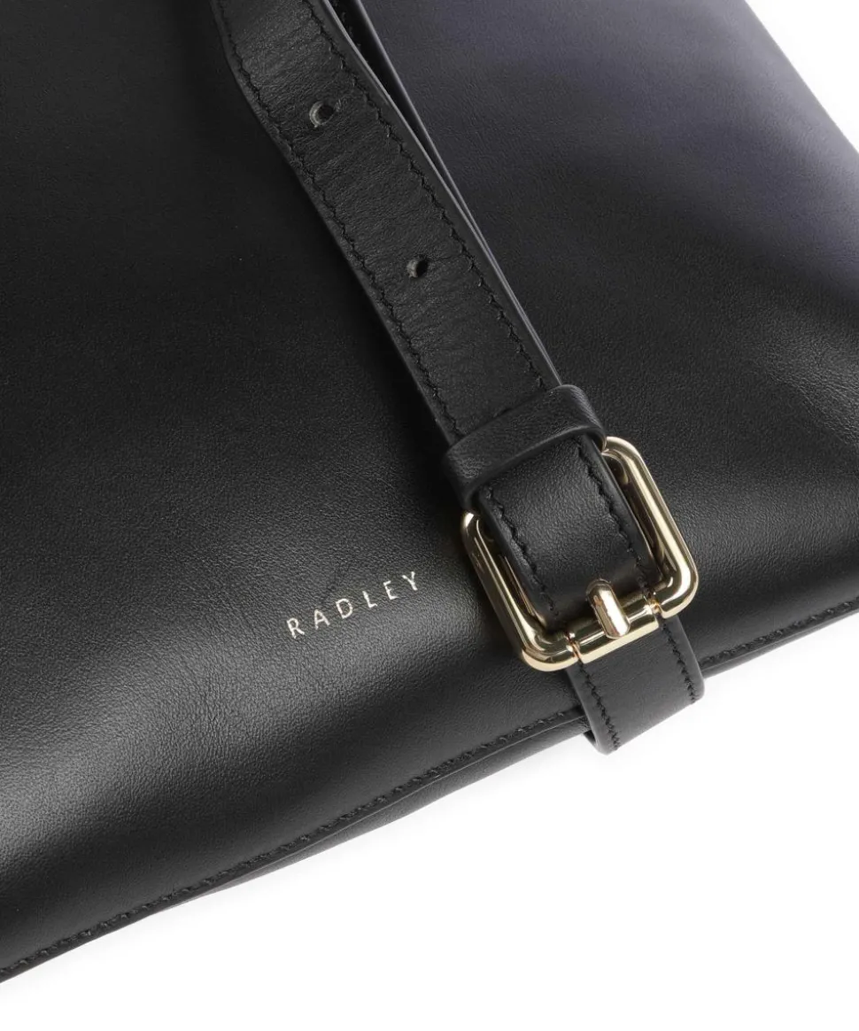 Pockets Large Umhängetasche fein genarbtes Leder schwarz